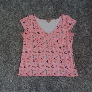 Lindy Bop pink blouse/top XL